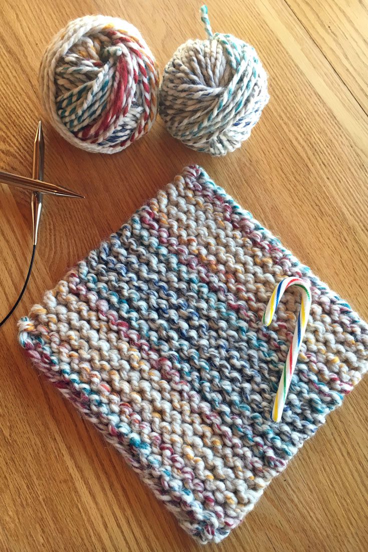 Cherry Candy Cane Potholder Easy Knitting Pattern from Liz ...