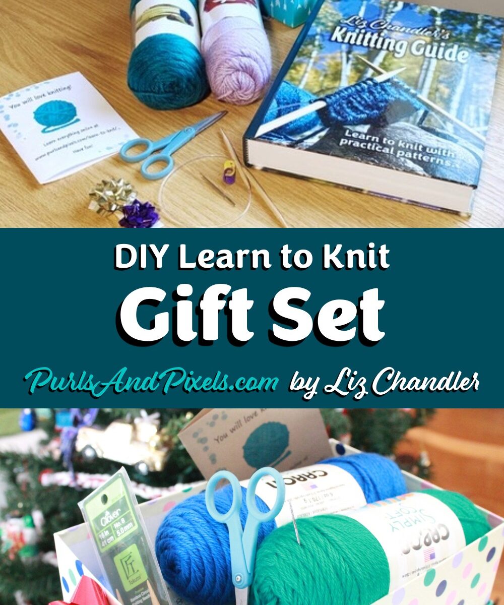 Give the gift of handmade by creating this do-it-yourself (DIY) Learn to Knit Gift Set. Get the list of everything you'd need to start knitting lessons.