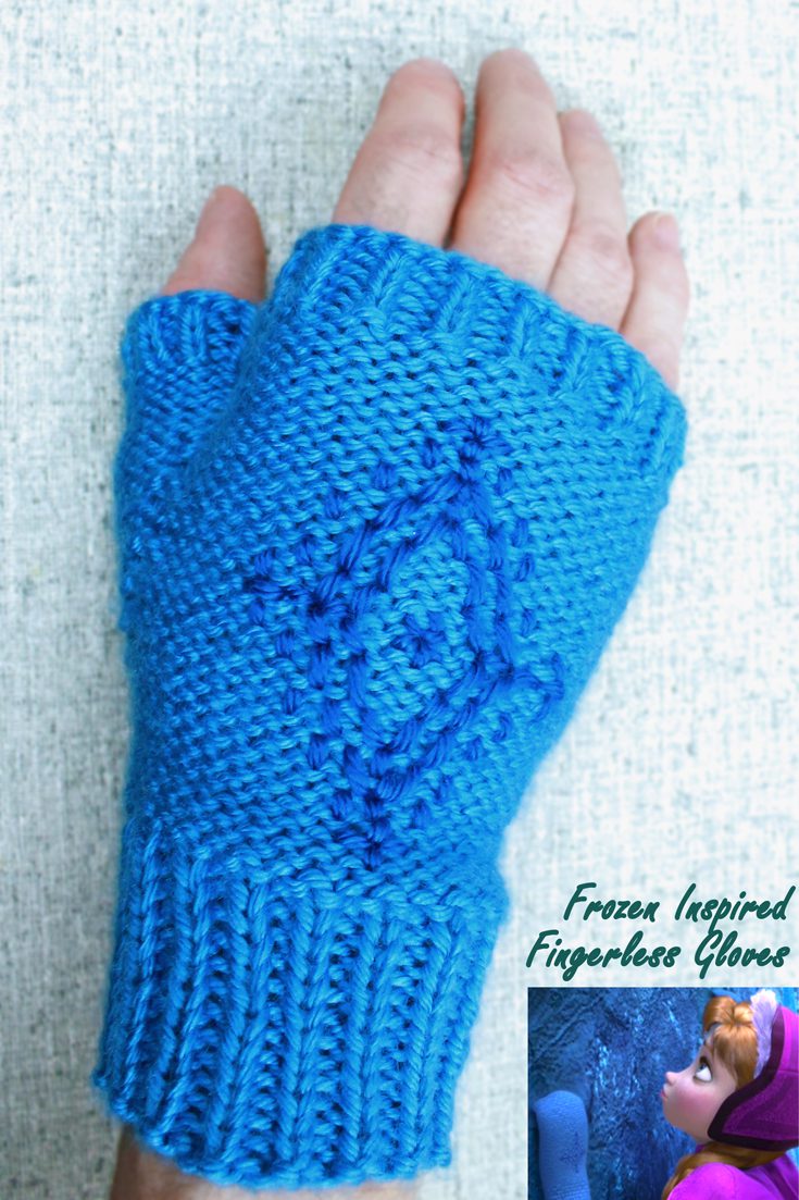 Knitting Pattern, Anna's Frozen Fingerless Gloves