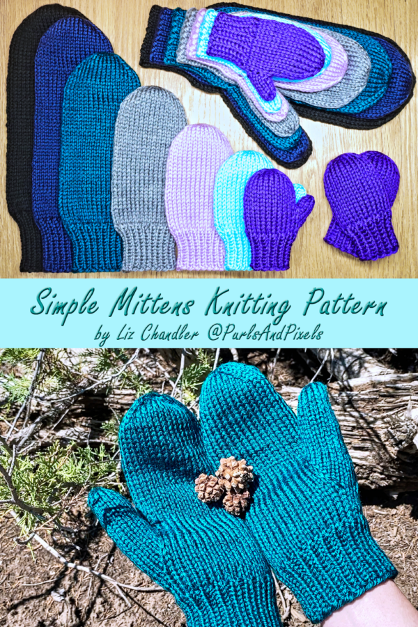 Basic mitten knitting pattern from Liz Chandler @PurlsAndPixels.