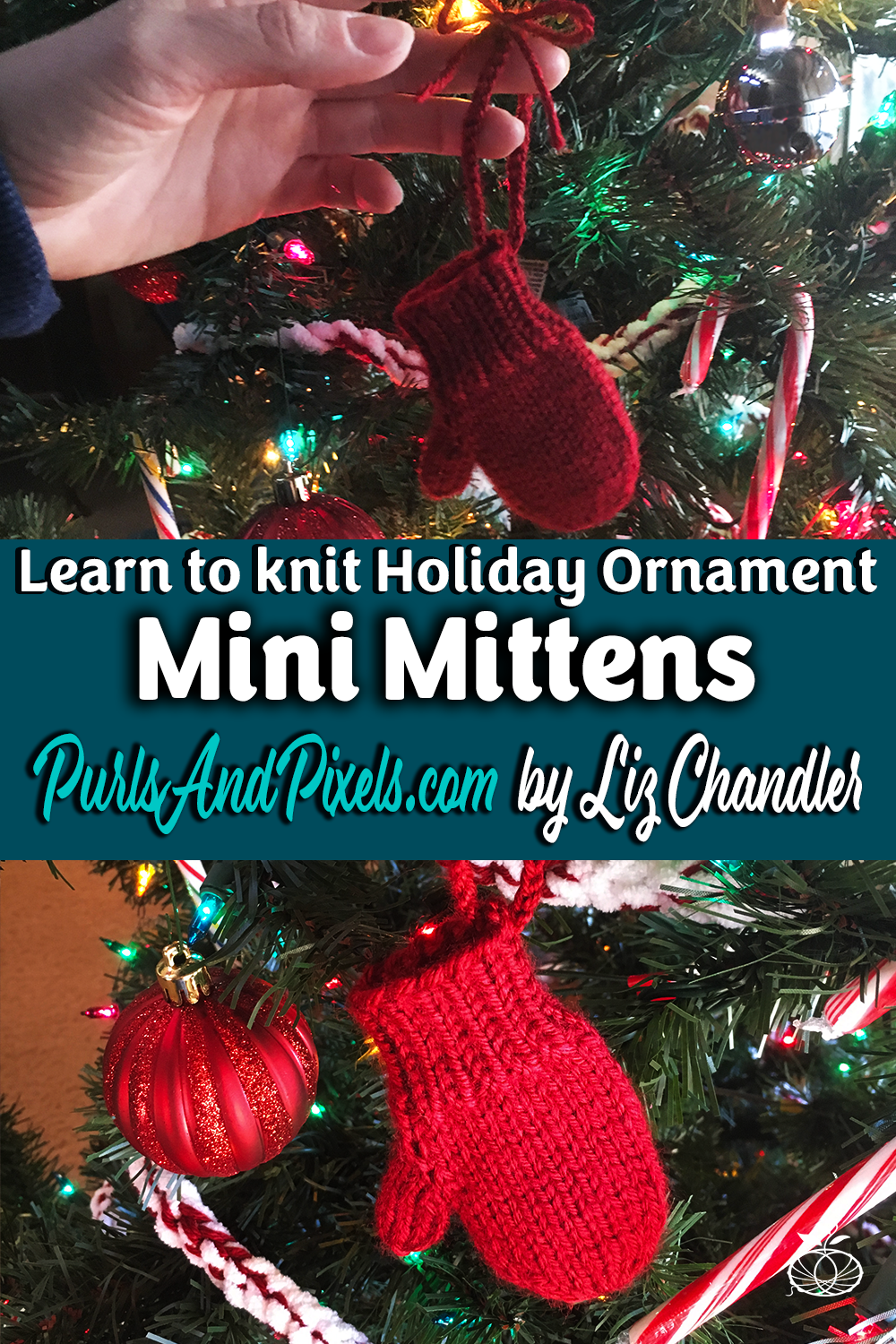Mitten Holiday Ornament Free Knitting Pattern