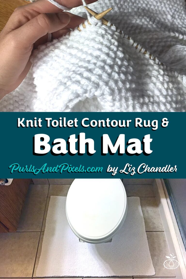 Learn to knit toilet contour bath mats with this knitting pattern from Liz Chandler @PurlsAndPixels.