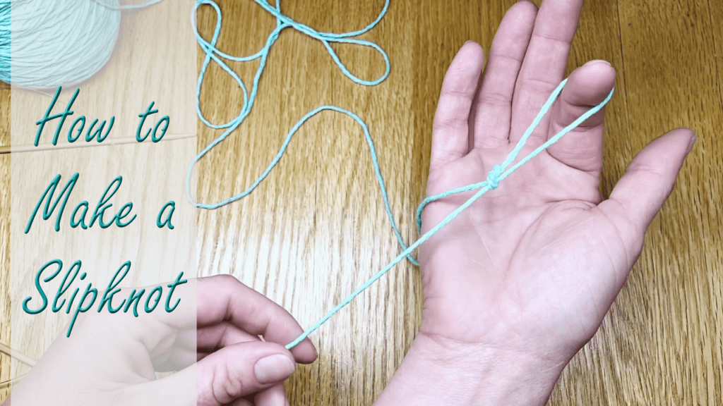Learn to make a slip knot then put it on a knitting needle, a knitting lesson from Liz @PurlsAndPixels.