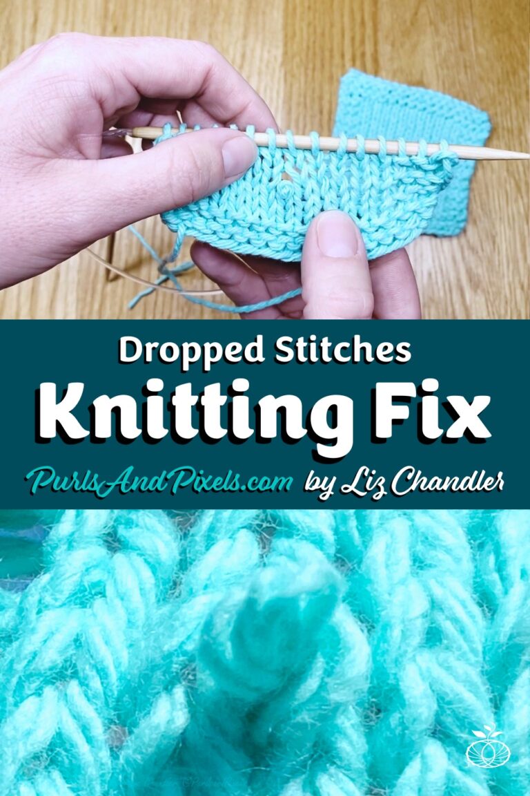 Did a stitch slip off your needles? Learn to fix dropped knit stitches in this knitting lesson about spotting and repairing mistakes from Liz Chandler @PurlsAndPixels.