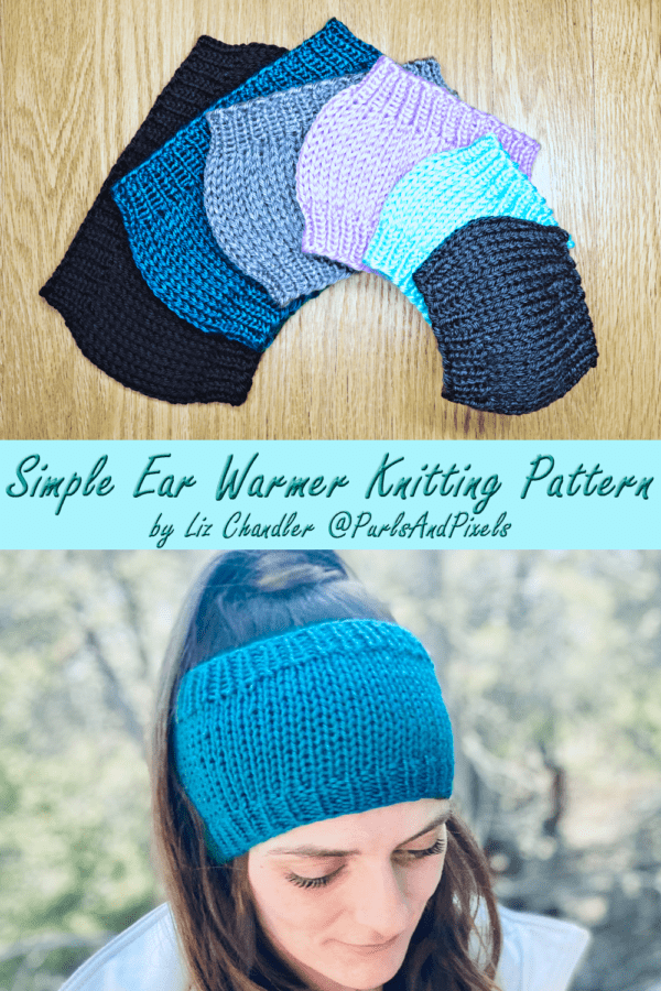Learn to knit basic ear warmer headbands in this knitting pattern by Liz Chandler @PurlsAndPixels.