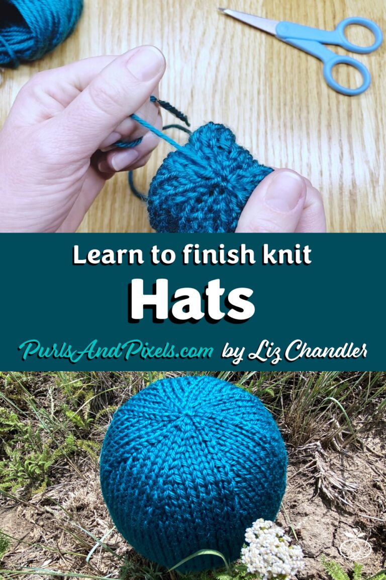 Learn to finish knit hats with loose ends in this knitting tutorial from Liz Chandler @PurlsAndPixels.