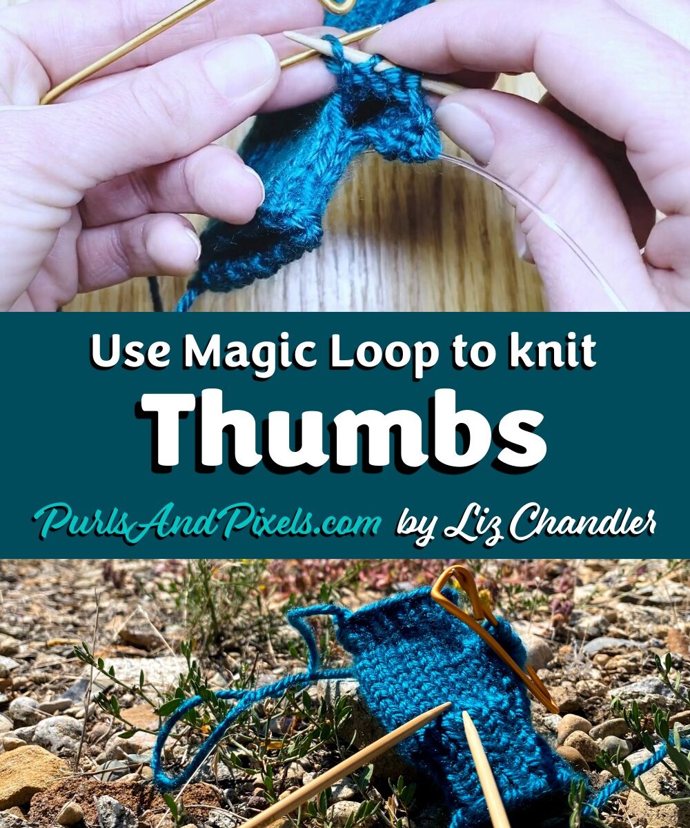 Learn to knit off a stitch holder to make a glove thumb in this lesson with Liz Chandler @PurlsAndPixels.