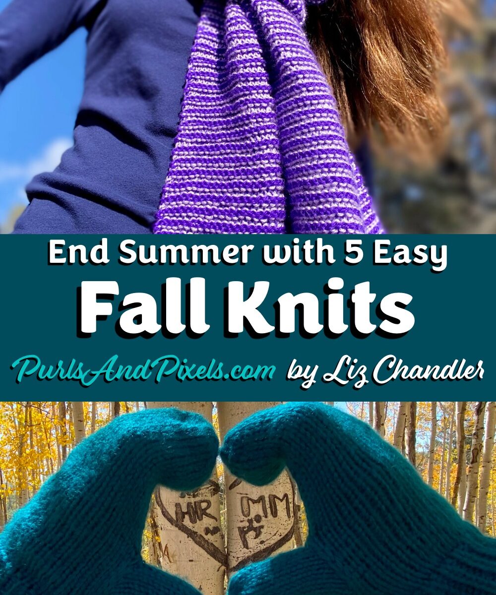 As summer ends, it's time to think about knitting for cozy handmade fall accessories. Find 5 easy fall knits from Liz @PurlsAndPixels.
