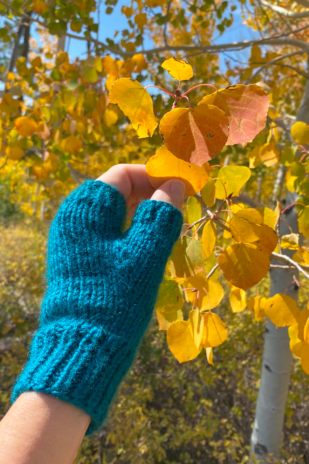 Liz Chandler's Fingerless Glove Knitting Pattern - a comfortable glove, perfect for autumn. Get the pattern at PurlsAndPixels.