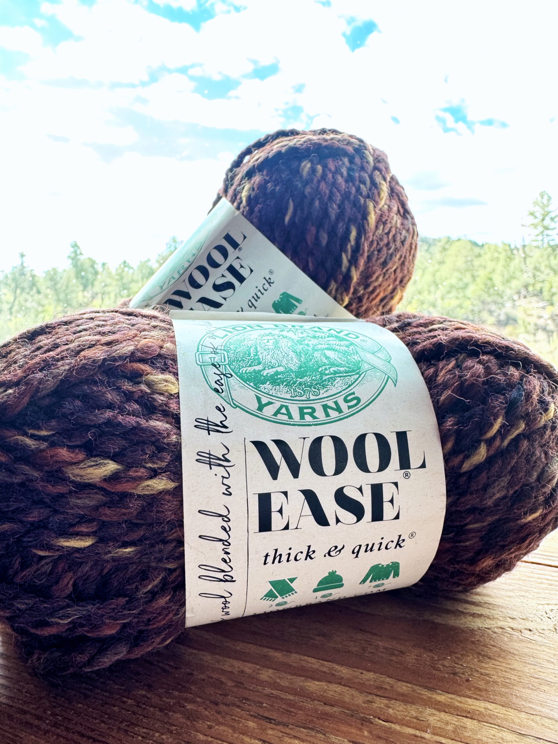 Woolease Thick and Quick "Sequoia" is Liz Chandler's fall yarn color pick. A cozy blend of brown hues makes a great yarn for knitting. Or, just pick your favorite brown and start knitting!