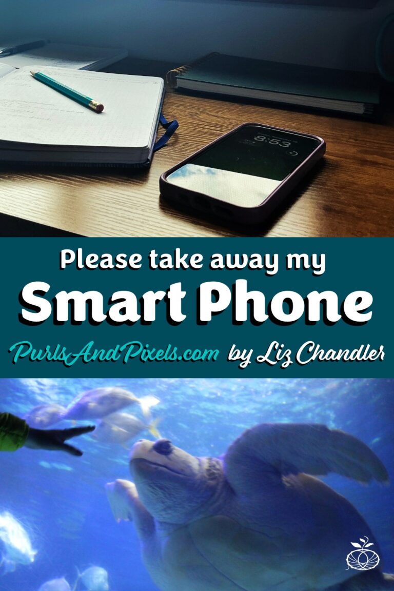 Someone please take my smart phone away. I'd like a digital detox and some real freedom. Read more from Liz Chandler @PurlsAndPixels.