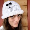 This fast and easy chunky knit ghost hat is perfect for your very first Halloween knitting project. The naturally rolling brim lets you knit quickly and the hat fit most people. Get the PDF knitting pattern from Liz Chandler @PurlsAndPixels.