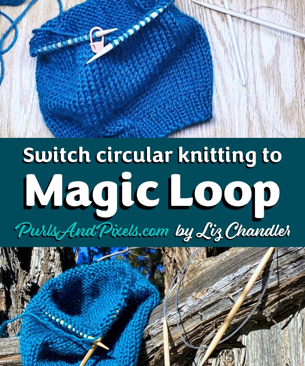This knitting lesson shows you how to switch from knitting in the round on circular needles to knitting in the Magic Loop. Use this technique to round out hat tops when decreases don't fit on the circular needles anymore.
