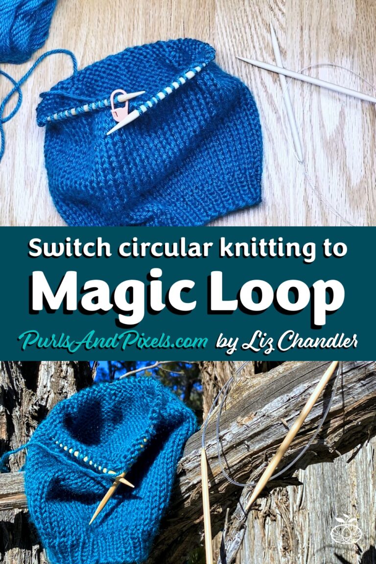 This knitting lesson shows you how to switch from knitting in the round on circular needles to knitting in the Magic Loop. Use this technique to round out hat tops when decreases don't fit on the circular needles anymore.